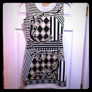 Gold and black party dress